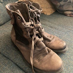 Earth Origins Combat Boots "Summit Stone" CUTE!!! 9B